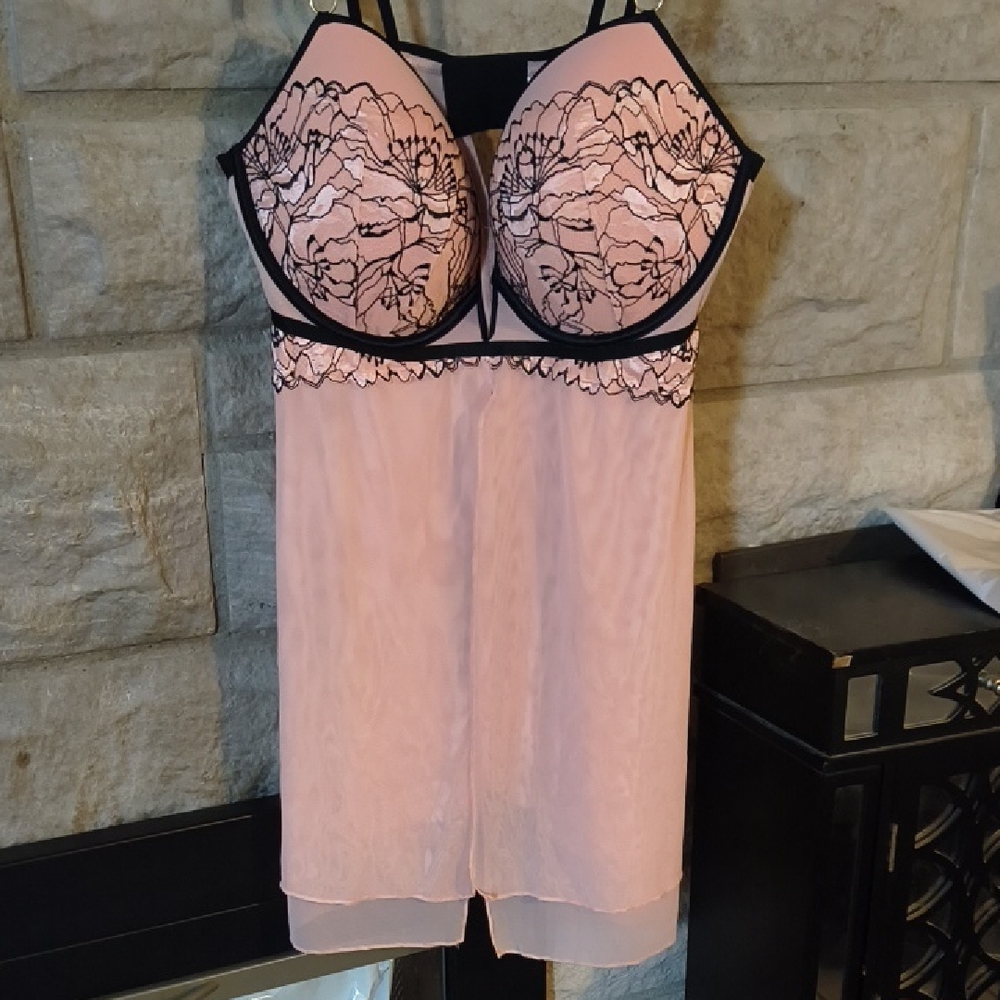 Auden Pink and Black Chemise